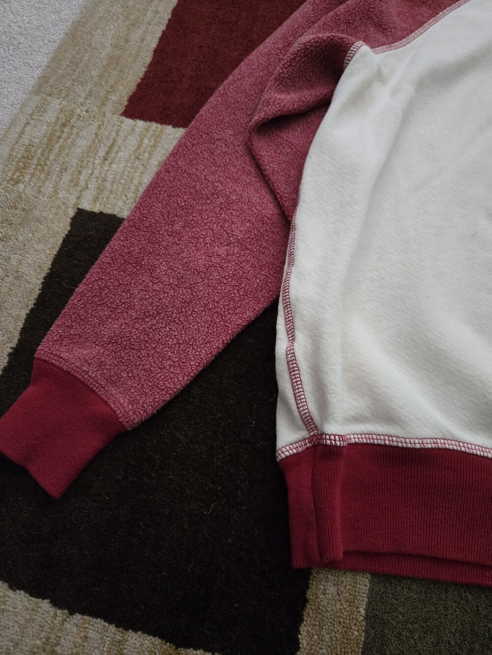 The Great. College Sweatshirt Retro Raglan Sleeve Color-blocked Crewneck Size 0 - Picture 7 of 9